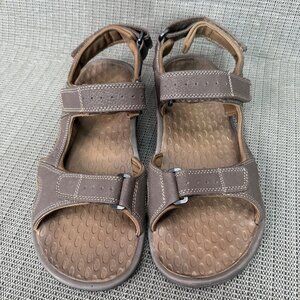 Vionic Mick Men Size 11 Brown Hiking Sandals Adjustable Comfortable Arch Support